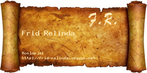 Frid Relinda névjegykártya